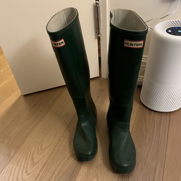 Hunter Shoes - Hunter Original Tall Rain Boots Green 10.5